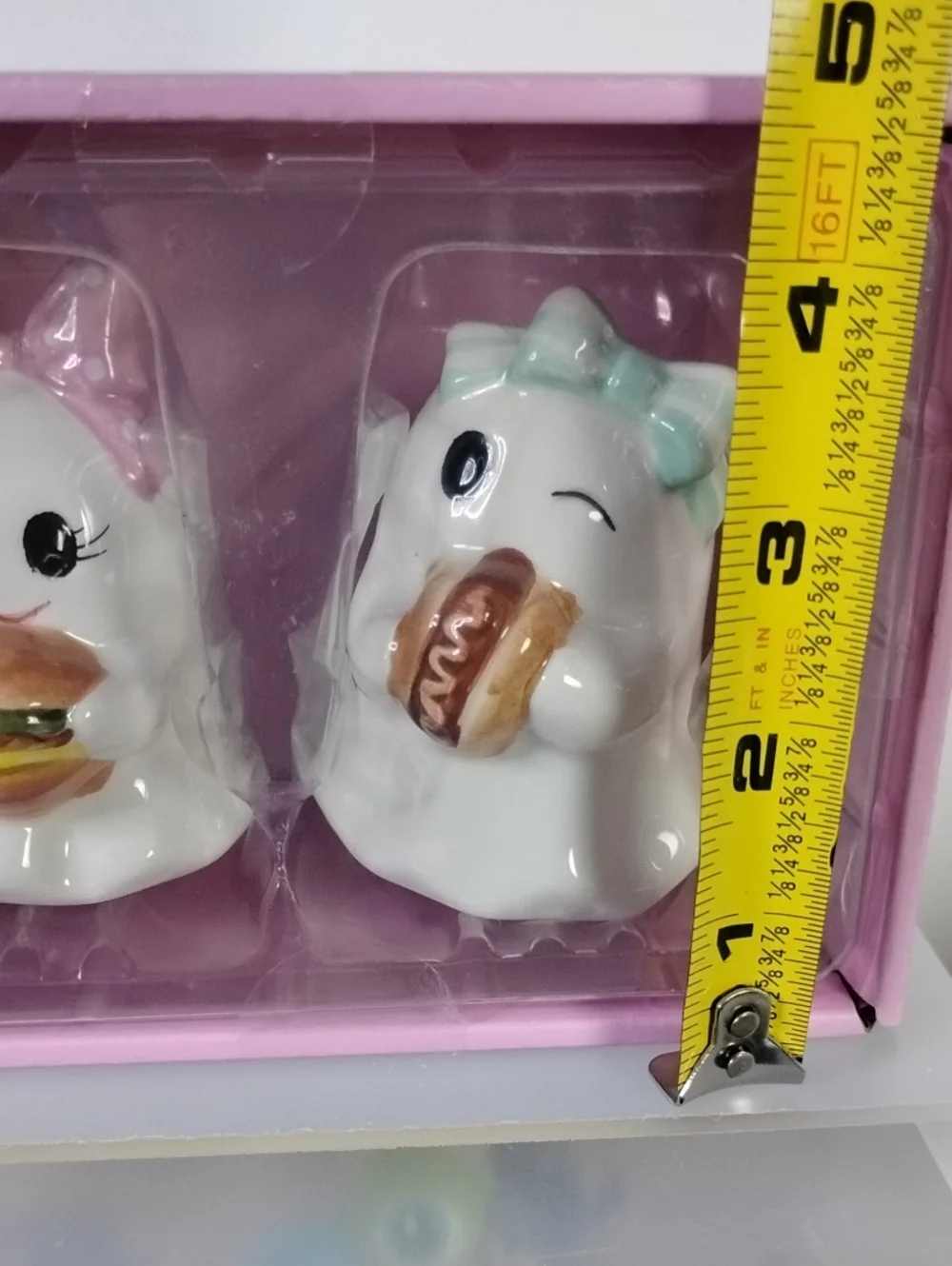 Spooky Hollow Ghost Girls Salt and Pepper Shakers Summerween Ghosties Set